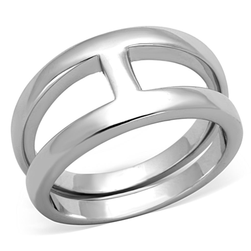JCE603 Rhodium Brass Ring with No Stone